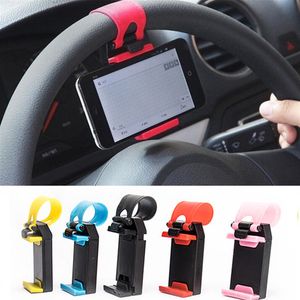 Soporte de teléfono para coche montado en la cuna del volante soporte de montaje de Clip para teléfono móvil inteligente accesorios de coche Interior