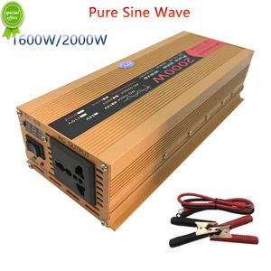 Voiture d'onde d'onde sinusoïdale Pure Power Power DC12V vers AC220V Vehicle Outdoor Converter 1600W / 2000W Charger d'onduleur