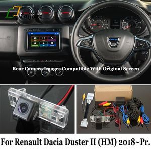 Caméras de recul de voiture caméras capteurs de stationnement caméra de recul pour Dacia Duster II HM 2022-présent écran d'affichage d'origine/HD grand angle Ba