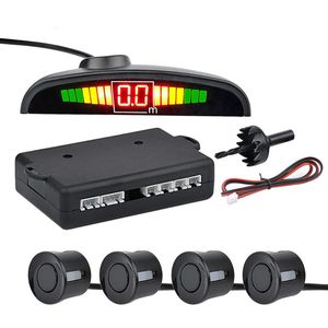 Caméras de recul de voiture Capteurs de stationnement Capteur LED automatique Parktronic avec 4 pièces d'affichage du système de détection de moniteur de radar de recul inversé