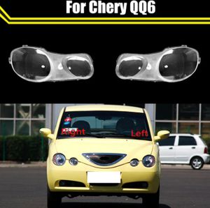 Lente de repuesto para faro delantero de coche, carcasa de cristal para faro delantero, cubierta de lámpara transparente para Chery QQ6