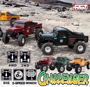 Voiture RGT 1/10 EX86170 Challenger 4WD RTR RC Crawler Car 2.4g Electric Remote Control Rock Rock Buggy Vehicle Offroad Vehicle Without Battery
