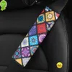 Car Seat Belt Shoulder Guard Pads Covers Protective Sleeve Bohemian Style Insurance Belt Shoulder Protection Auto Accessories ZZ
