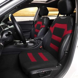 Cubiertas de asiento de automóvil 2pcs diseño de camiseta cubierta delantera