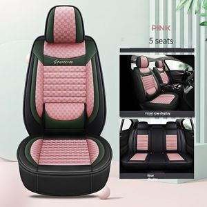 Housses de siège de voiture 5 pièces ensemble universel en cuir lin épissage couverture Fit ZOTYE 2008 5008 T200T600 Z100Z200 Z300 Z500 accessoires Style