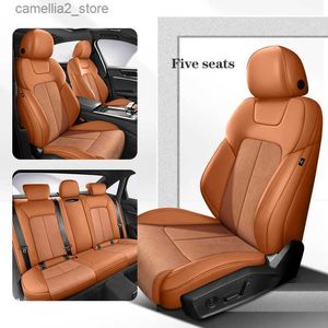 Fundas de asiento de coche Funda de asiento de coche personalizada para Dodge RAM 1500 Challenger 360 envolvente 100% ajuste gamuza + cuero accesorios interiores de automóvil para vehículo Q231120