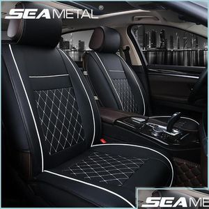 Housses De Siège De Voiture Ers Er Set Accessoires Fit La Plupart Des Voitures Styling Pads Avec Tire Track Detail Mats Seats Protector Drop Delivery Mobiles Dhxxf