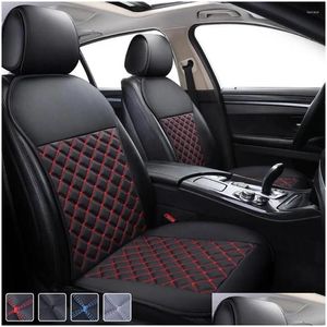 Cubiertas de asiento de automóvil Ers PU Cojines de asientos de cuero No se mueven Almohadillas de cojín Accesorios antideslizantes para F2 X36 Entrega de caída Automóviles Motorc Otixj