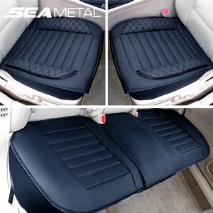 Fundas de asiento de coche Juego de fundas universales para las cuatro estaciones Almohadilla de cojín de cuero de lujo Accesorios de alfombrilla protectora completamente rodeados