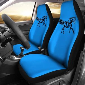 Cubiertas de asiento para el automóvil Silhoueta azul 211602 Paquete de 2 cubierta protectora delantera universal