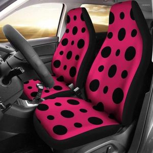 Fundas Asientos Coche Rosa Lunares Diseño 143731 Pack De 2 Funda Protectora Delantera Universal