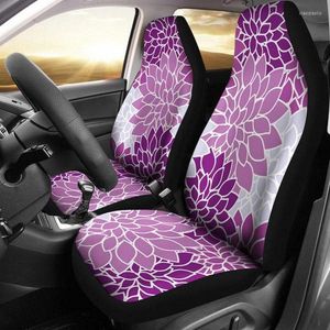 Housses de siège de voiture Purple Chrysanthemum Flower Blossom Power-Car Accessories Gift For Her Custom Ma