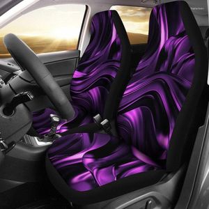 Housses de siège de voiture Violet / Rose Noir Abstract Swirls Paire 2 Couverture avant Pour Protector A