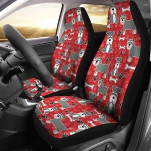 Car Seat Covers Schnauzer 09 Pack Of 2 Universal Front Protective Cover
