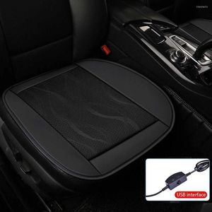 Housses de siège de voiture USB Cooler Pad Coussin Chargeur Interface Vitesses froides Refroidissement par air Ventilateur ventilé Cushi intégré N8I4