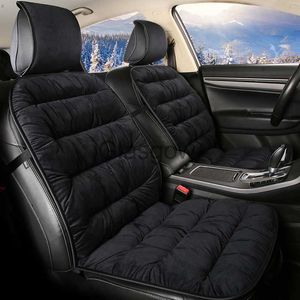 Car Seats Car Seat Cover Front Rear Flocking Cloth Cushion Non Slide Auto Accessories Universal Seat Protector Mat Pad Keep Warm Winter x0801