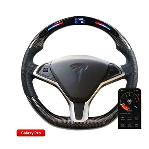 Volante del coche 4 estilos Ruedas para Tesla Modelo S Fibra de carbono LED Personalizado Racing Drop Entrega Automóviles Motocicletas Auto Par Dhbud