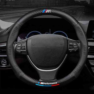 Car Steering Wheel Cover For Bmw 1 3 5 Series E90 E91 E92 E60 E70 E71 E72 E82 E87 e88 E89 F10 F30 F40 X1 X2 X3 X4 X5 X6 X7 J220808