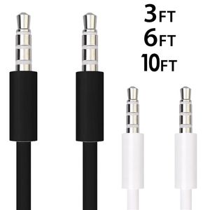 Cable de audio auxiliar estéreo para automóvil 1 m 2 m 3 m 3,5 mm Línea de cable auxiliar macho para auriculares con altavoz mp3 pc