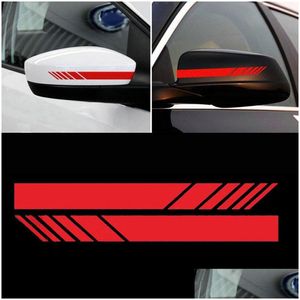 Pegatinas de coche 2 unids/set estilo espejo retrovisor personalizado rasguño decoración reflectante accesorios de motocicleta entrega entrega Mobil DH5XN