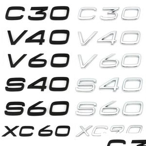 Autocollants de voiture 3D AWD T3 T5 T6 T8 LOGO EMBLLEB BADGE Decal Sticker pour VOO C30 V40 V60 S40 S60 XC60 XC90 XC40 S80 S90 S80L S60L DROP DELI DH39G