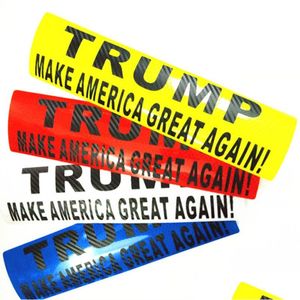 Autocollants de voiture Trump 2024 Banner d'autocollant drapeaux U.S Élection présidentielle Bumper Reflective Drop Livrot Automobiles Motorcycles extérieur OTS8Q