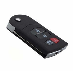 Coque de clé télécommande pliable à 4 boutons, style de voiture, pour Mazda 3 5 6 RX8 CX7CX9 MAZ24R Blade76742104250634
