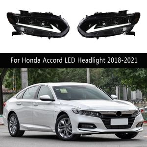Car Styling Daytime Running Lights Streamer Turn Signal Indicator For Honda Accord LED Headlight Assembly 18-21 High Beam Front Lamp