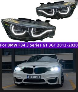 Estilo de coche para BMW F34 3 Series 20 13-20 20 GT 3GT LED Ojo de Ángel faro DRL Hid lámpara de cabeza Bi Xenon faros