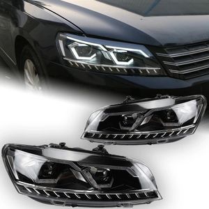 Estilo de coche para VW Passat B7 faros 20 11-20 16 LED faro DRL Hid lámpara de cabeza lente de proyector Bi Xenon