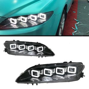 Faro delantero de estilo de coche para Mazda 6, faros delanteros 20 04-20 15 Mazda6, todos los faros LED DRL, señal dinámica, accesorios de ojo de Ángel