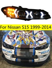 Lampe frontale de style de voiture pour Nissan S15 phares 1999-2014 S15 phare LED DRL Angel Eye Hid Bi xénon accessoires automobiles