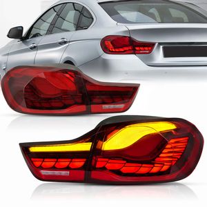 Luz trasera LED de estilo de coche adecuada para M4 F32 F36 F82 2013-20 montaje de luz trasera de escala de dragón marrón/cubierta roja luces lámpara trasera