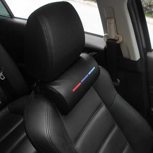 Car Styling Siège Cou Oreiller Protection PU Auto Appui-Tête Soutien Repos Voyager Voiture Appui-Tête Cou pour BMW /// M Accessoires