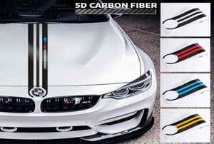 Autocollants de style de voiture en Fiber de carbone, autocollants de capot de voiture, décor de Performance M pour BMW E90 E46 E39 E60 F30 F10 F15 E53 X5 X67906568