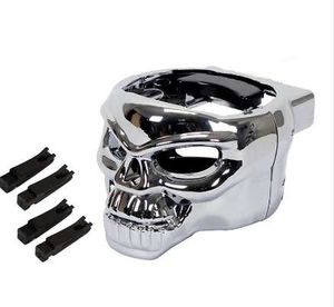 Car Styling Universal Silver Skull Car Cup Holder Air Vent Outlet Mount Botella Bebidas Stand Holder Rack Bracket Interior Can