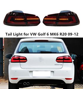 Lámpara trasera de coche para VW Golf 6 luz trasera LED 2009-2012 MK6 R20 luz de señal de giro de freno trasero accesorios automotrices