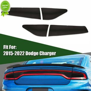 Pegatina de superposición de tinte de luz trasera de coche, pegatina de vinilo para lámpara trasera de coche, película ahumada oscura, accesorios para Dodge Charger 2015-2022