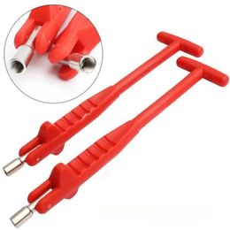 Extracteur de tige de Valve de pneu de voiture, outils de réparation de pneus en métal, plastique rouge, extracteur de pneu de roue, outil de changement d'installateur