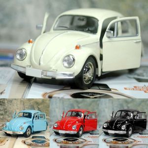 Juguetes de coche Vintage Beetle Diecast Pull Back modelo de juguete para niños regalo decoración figuritas lindas 220608