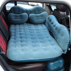 Colchón inflable de viaje para coche para dormir al aire libre, sofá cama, accesorios de Camping para Auto Air Matt, almohadas, cojín
