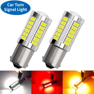 Luz de señal de giro de coche P21W LED 1156 BA15S PY21W BAU15S 1157 BAY15D P21/5W 33SMD bombilla T20 7443 W21/5W lámpara LED ámbar blanco