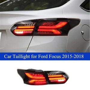 Luz trasera de señal de giro de coche para Ford Focus 3 LED, montaje de luz trasera de marcha atrás de freno trasero, lámpara automática 2015-2018