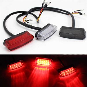 Voiture universelle 12V moto frein arrière LED feu stop feu pour saleté feu arrière plaque d'immatriculation arrière lumière lampe décorative en gros