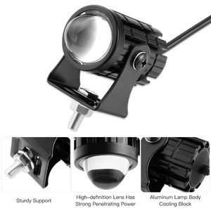 Mini lentille de projecteur Led universelle pour voiture et moto, double couleur, pour Atv, Scooter, lumière de conduite, projecteur auxiliaire, lampe avant