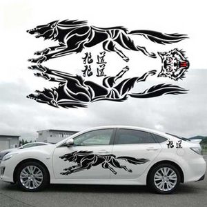 VOITURE Universal Wolf Autocollants De Voiture Scratch Body Animal Stickers Decal2221401253u