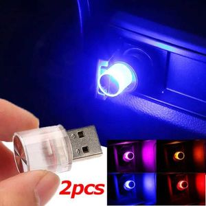 Car USB Ambient Light Mini LED Decorative Atmosphere Lamps for Auto Interior Environment Computer Portable Plug Play