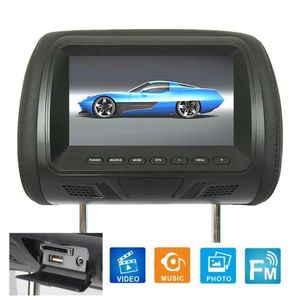 Moniteur d'appui-tête vidéo de voiture universel 7 pouces FM/AM siège arrière Bluetooth affichage LCD télécommande MP5 lecteur MonitorCar