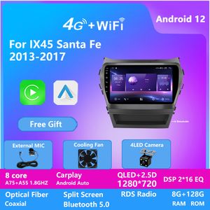 Voiture vidéo multimédia GPS 9 pouces lecteur DVD Autoradio pour Hyundai IX45 Santa Fe 2013-2017 Navigation BT USB RDS DSP