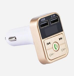 CARB2 Bluetooth Car Kit MP3 Player avec des mains Adaptateur de transmetteur FM sans fil 5V 21a Charger de voiture USB B2 Prise en charge Micro SD Card7327733